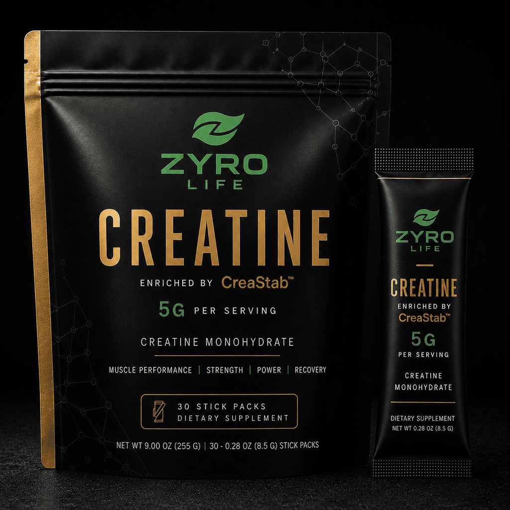 Zyro Life Creastab Creatine Monohydrate - 5 g Per Serving | 30 Stick Packs