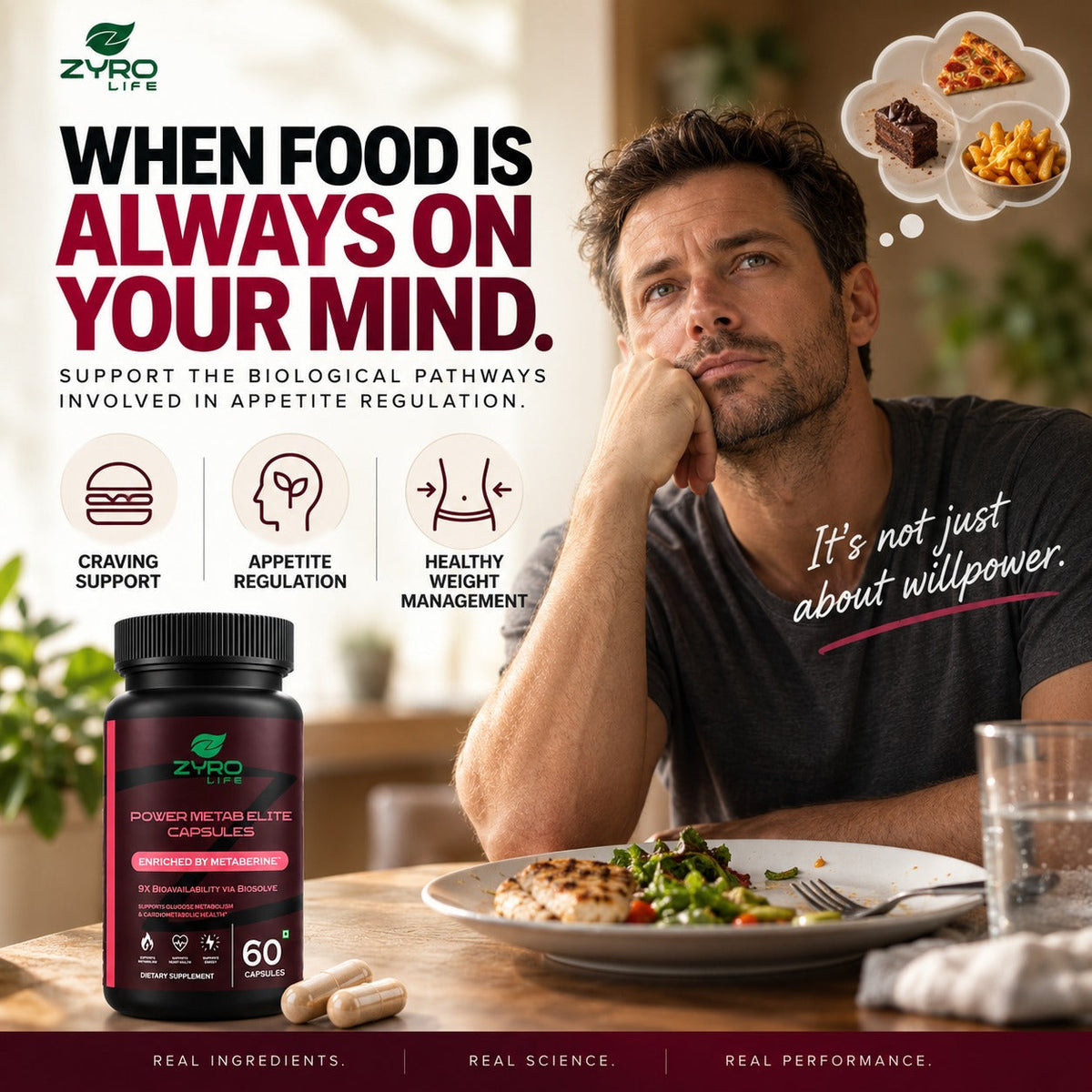 Zyro Life Power Metab Elite Capsules – Metaberine™ Formula for Glucose Metabolism, Energy & Heart Health -v2
