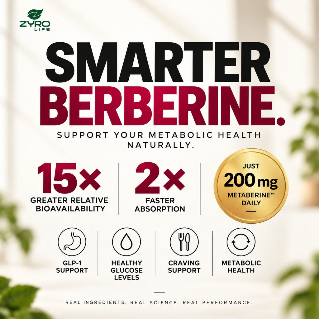 Zyro Life Power Metab Elite Capsules – Metaberine™ Formula for Glucose Metabolism, Energy & Heart Health -v2