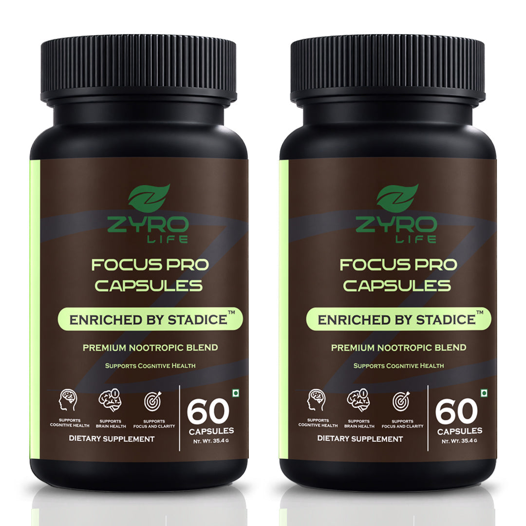 Zyro Life Focus Pro Capsules – Stadice™ Formula for Brain Health, Focus & Cognitive Support